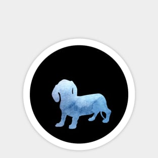 Dachshund - Ocean Blue Silhouette Sticker